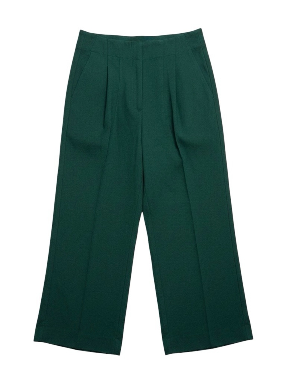 Banana Republic Ultra High Rise Wide Leg Flannel Trouser Size 12 Forest Dweller